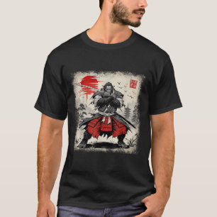 Samurai Bigfoot Japanese Vintage Ukiyo-e Art Warri T-Shirt