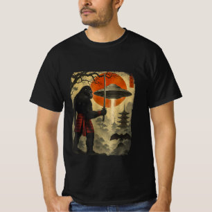 Samurai Bigfoot Warrior Sasquatch Vintage Japanese T-Shirt