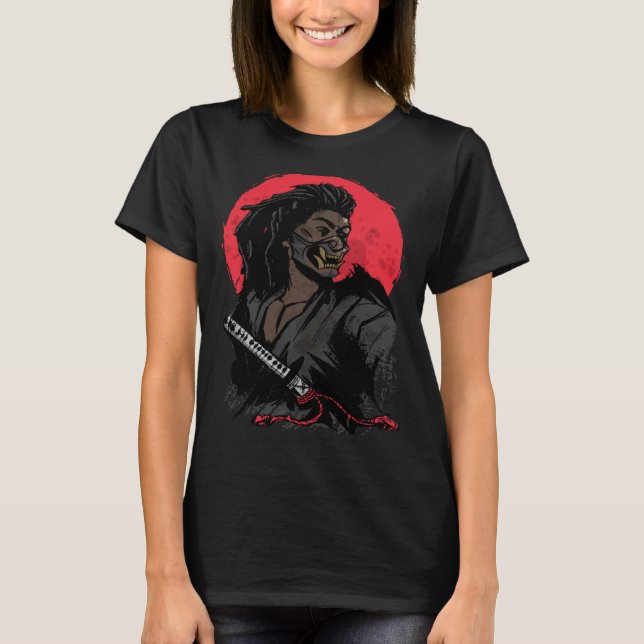 Samurai Black Warrior T-Shirt (Front)