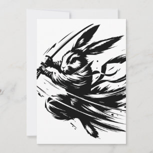Samurai Bunny Black Ink Warrior Rabbit Announcement