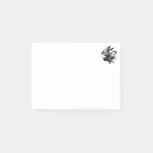 Samurai Bunny Black Ink Warrior Rabbit Post-it Notes