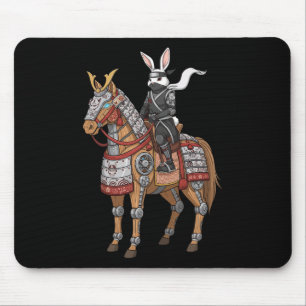 Samurai Bunny Ninja Rabbit Cyber Horse Japanese Ar Mouse Pad