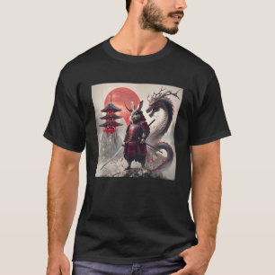 Samurai Bunny Rabbit Graphic Warrior Japanese Rabb T-Shirt