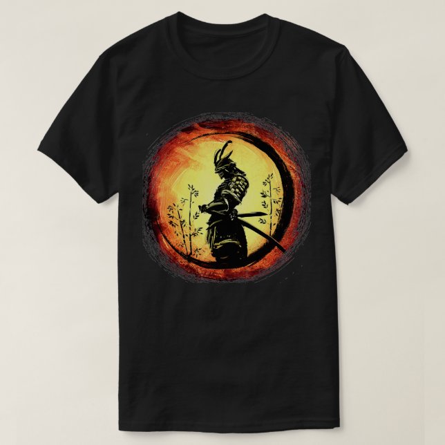 Samurai Bushido  Japan Warrior Japanese Retro Art  T-Shirt (Design Front)