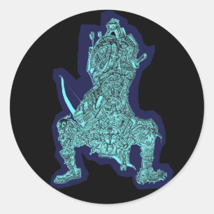 Samurai, by Brian Benson, sticker