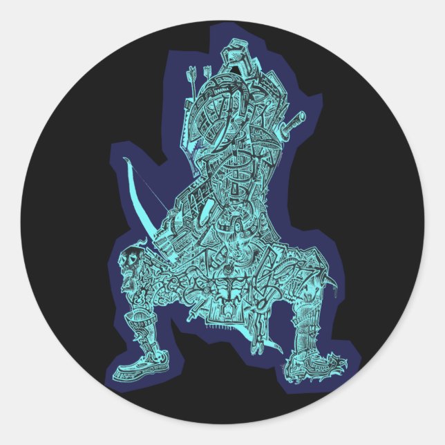 Samurai, by Brian Benson, sticker (Front)