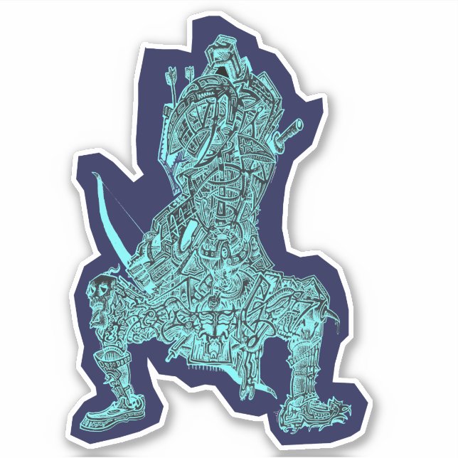 Samurai, by Brian Benson, vinyl sticker (Front)