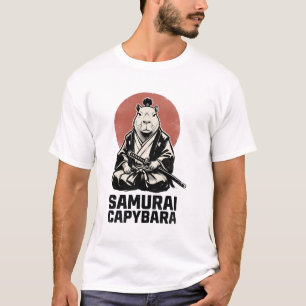 Samurai Capybara Funny Japanese Aesthetic Anime T-Shirt