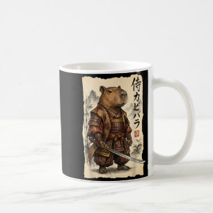 Samurai Capybara Japanese Art Vintage Graphic Funn Coffee Mug