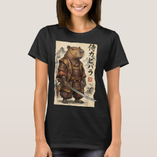 Samurai Capybara Japanese Art Vintage Graphic Funn T-Shirt