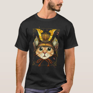 Samurai Cat Armour Japanese Warrior Bushido Japane T-Shirt