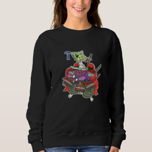 Samurai Cat Cool Traditional Japanese Style Sweatshirt