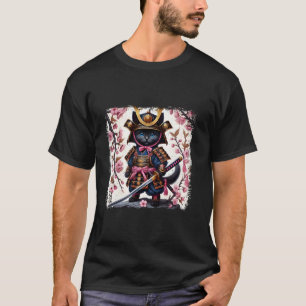 Samurai Cat Graphic Kitty Warrior Vintage Japanese T-Shirt