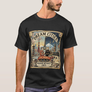   **Samurai Cat in Paris | Vintage Asian-Euro Fusi T-Shirt