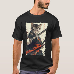 Samurai Cat - Japan Warrior Katana Power T-Shirt