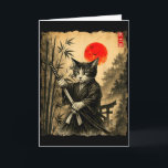 Samurai Cat Japanese Art Men Boys Funny Graphic Te Card<br><div class="desc">Samurai Cat Japanese Art Men Boys Funny Graphic Tee Anime</div>