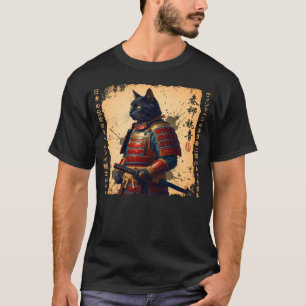Samurai Cat Japanese cat Warrior anime cat Japane T-Shirt
