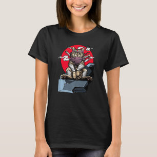 Samurai Cat Japanese Katana Warrior Ninja Sword Vi T-Shirt