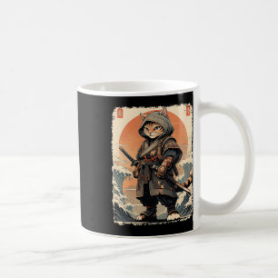 Samurai Cat Katana Full Gear Warrior Fighter Japan Coffee Mug