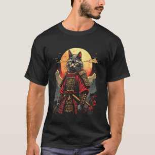Samurai cat moon T-Shirt