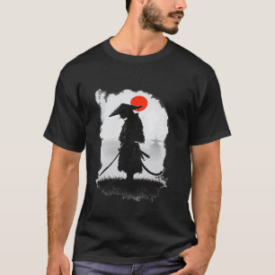 Samurai Cat Silhouette Japan Bushido u2013 Japan W T-Shirt