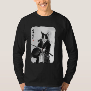 Samurai Cat Vintage Japanese Ukiyo-e Warrior Art G T-Shirt