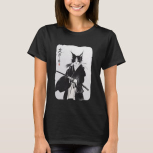 Samurai Cat Vintage Japanese Ukiyo-e Warrior Art G T-Shirt