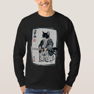 Samurai Cat Vintage Japanese Ukiyo-e Warrior Art G T-Shirt