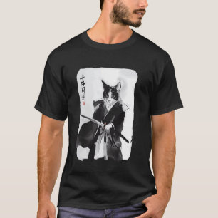 Samurai Cat Vintage Japanese Ukiyo-e Warrior Art G T-Shirt