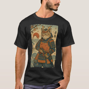 Samurai Cat Warrior Japanese Ukiyo-e Artwork Cat S T-Shirt