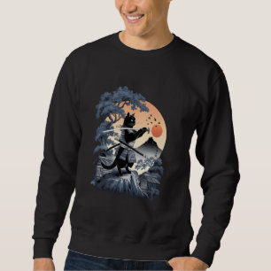 Samurai Cat Warrior Ninja Kitty Japanese Bushido C Sweatshirt