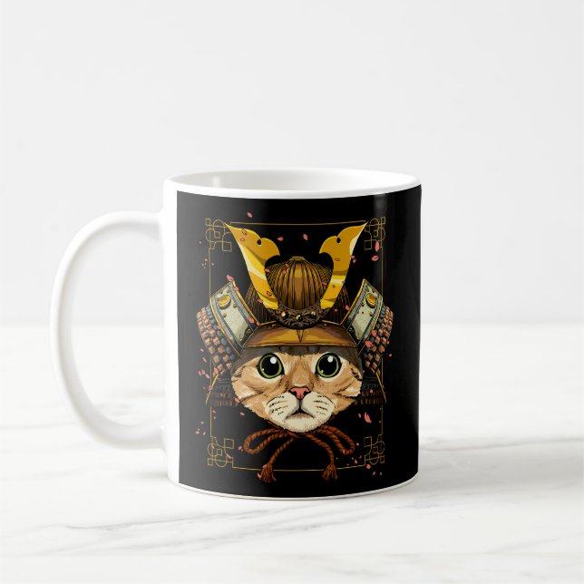 Samurai Cat Warrior Samurai Cat Coffee Mug (Left)