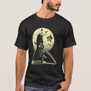 Samurai Cat Warrior Vintage Ukiyo Japanese Art Nin T-Shirt