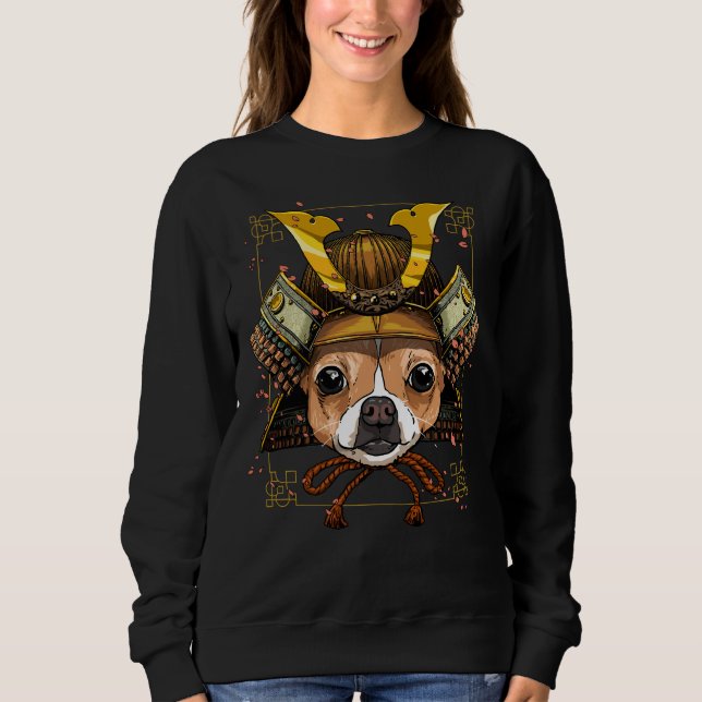 Samurai Chihuahua Dog Warrior Samurai Sweatshirt (Front)