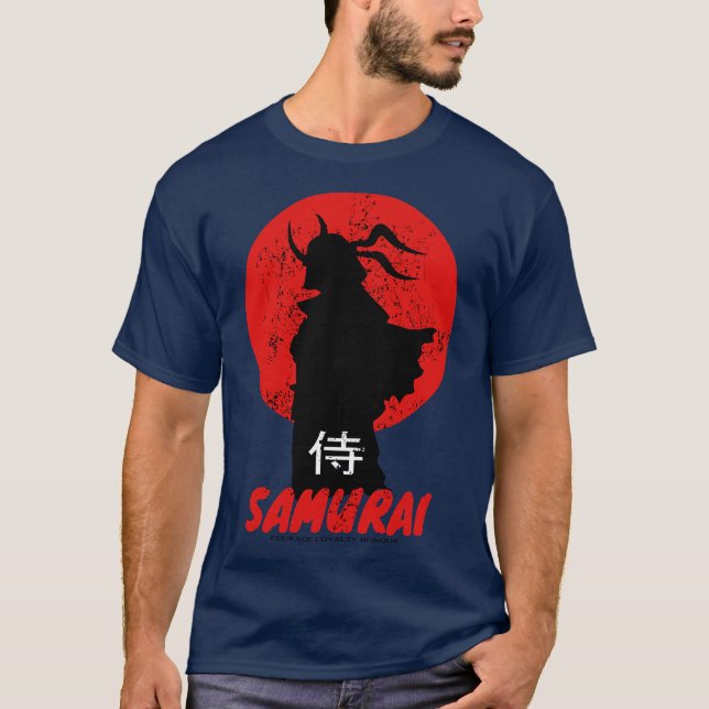Samurai Courage Loyalty Honour T-Shirt (Front)