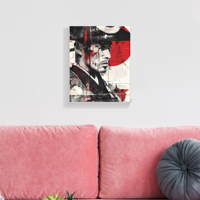 Samurai Digital Art Canvas Print (Insitu(LivingRoom))