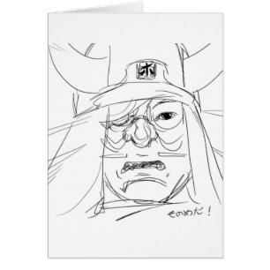samurai eye postcard