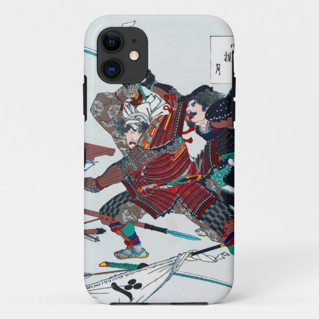 Samurai Fighting in Armour, Tsukioka Yoshitoshi Case-Mate iPhone Case (Back)