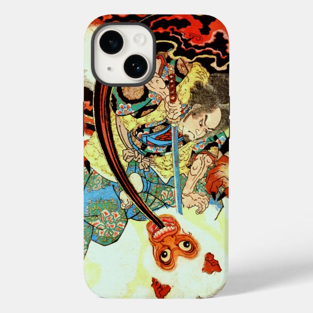 SAMURAI FIGHTING MONSTER Case-Mate iPhone CASE (Back)