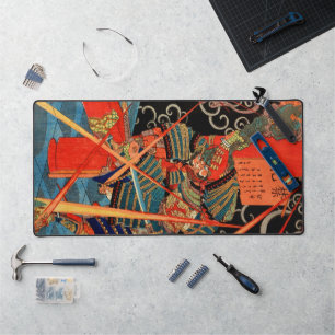 SAMURAI FIGHTING MONSTER DESK MAT