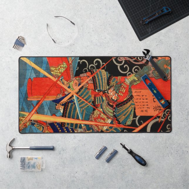 SAMURAI FIGHTING MONSTER DESK MAT (Workstation)