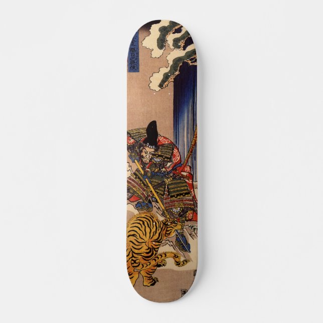 Samurai fighting Tiger Board Skateboard (Front)