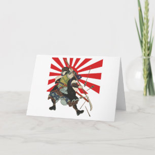 Samurai Flag Greeting Card