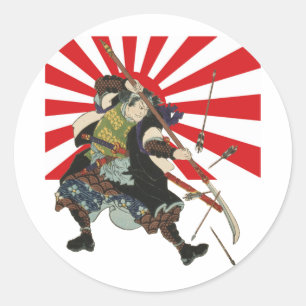 Samurai Flag Sticker