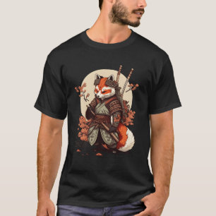 Samurai Fox Warrior Japanese Ninja Fox Kawaii T-Shirt