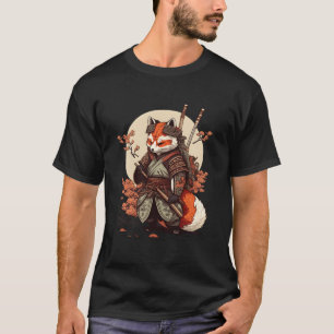 Samurai Fox Warrior Japanese Ninja Fox Kawaii T-Shirt