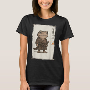 Samurai Frog Japanese Art Anime Funny Men Women Ki T-Shirt