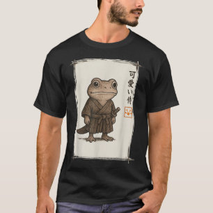 Samurai Frog Japanese Art Anime Funny Men Women Ki T-Shirt