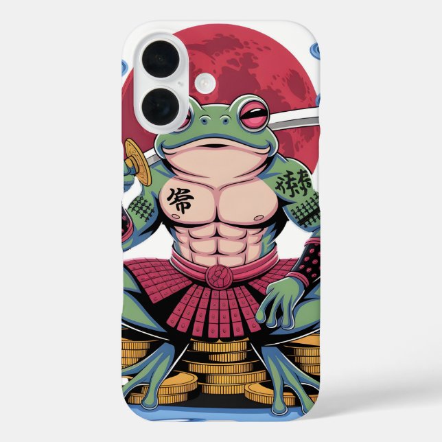 Samurai Frog Warrior art Case-Mate iPhone Case (Back)