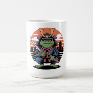 Samurai frog warrior coffee mug